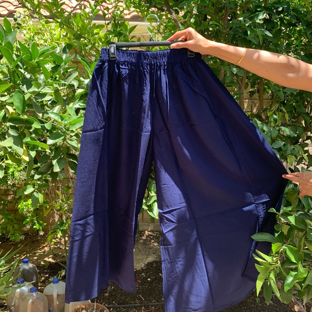 Blue palazzo pants